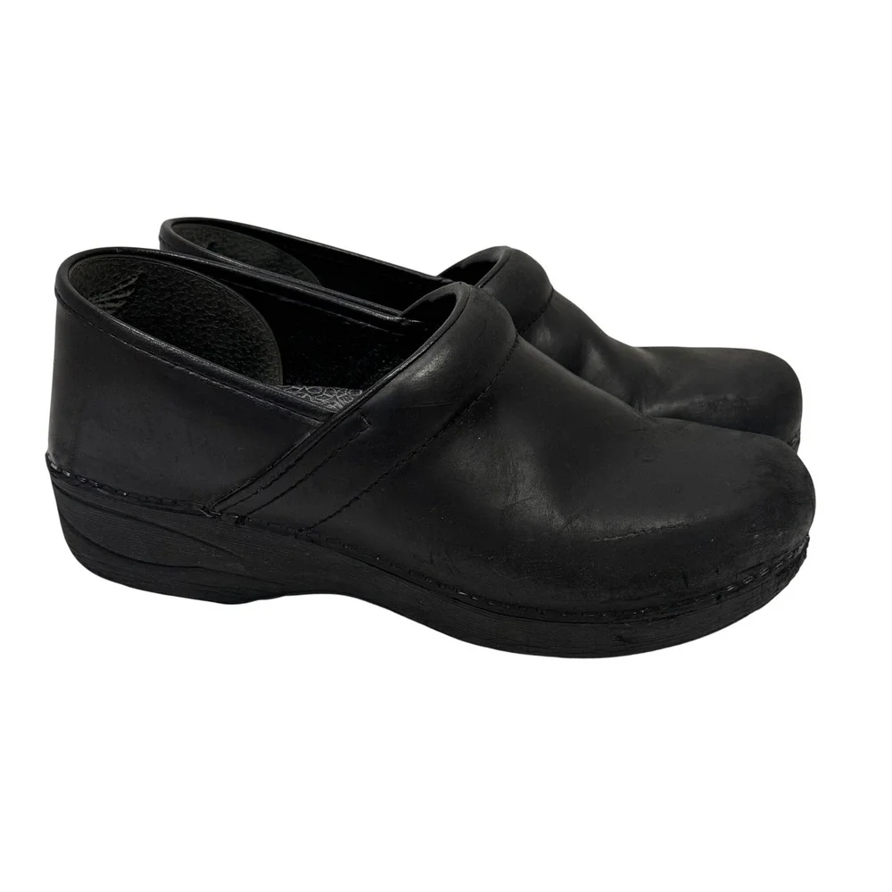 Dansko XP 2.0 ALL Black Leather Clogs Nursing Shoes Mens 7 Womens 9.5-10 EU 40 - Picture 1 of 10